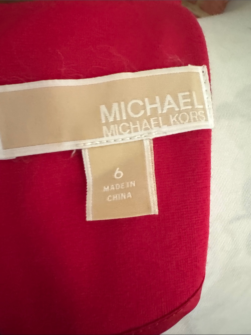 MICHEAL Michael Kors Red Long-Sleeve A-Line Dress with Zip Details - Picture 7 of 8
